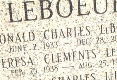 Donald Charles "Donoe" LeBOEUF on Sysoon
