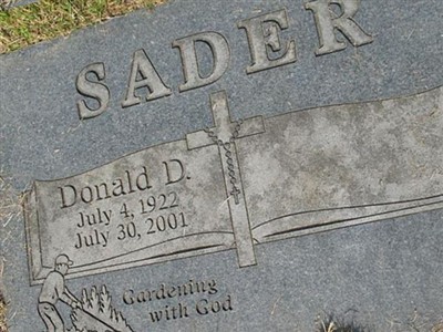 Donald D. Sader on Sysoon