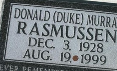 Donald Murray "Duke" Rasmussen on Sysoon