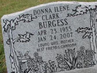Donna Ilene Clark Burgess on Sysoon