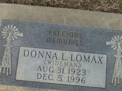 Donna L Wideman Lomax on Sysoon
