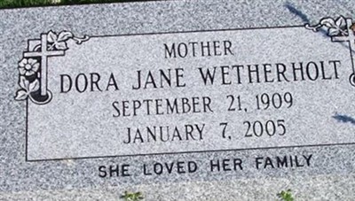 Dora Jane Scott Wetherholt on Sysoon