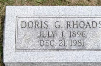 Doris G. Rhoads on Sysoon
