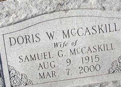 Doris W. McCaskill on Sysoon