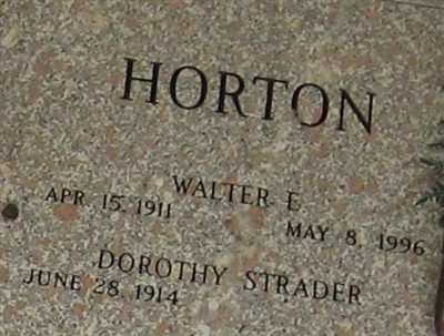 Dorothy E Strader Horton on Sysoon