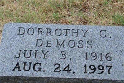Dorrothy Cruce DeMoss, Find a grave on Sysoon Dorrothy Cruce DeMoss on Sysoon
