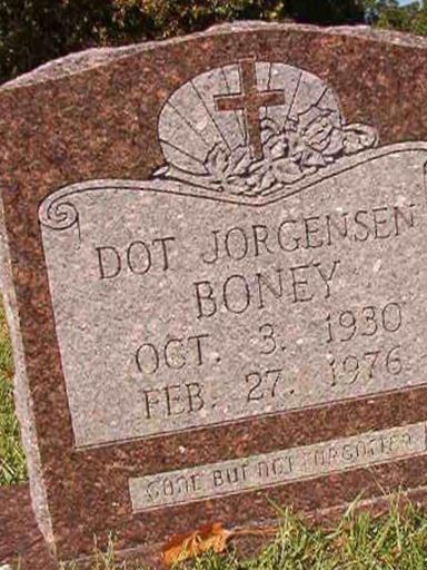 Dot Jorgensen Boney on Sysoon