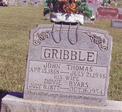 Dovie Byars Gribble on Sysoon