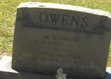 Dovie Metcalf Owens on Sysoon