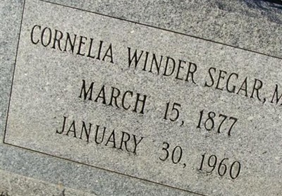 Dr Cornelia Winder Segar on Sysoon
