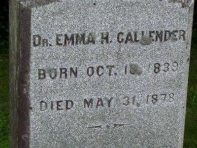 Dr Emma Huldah Callender on Sysoon