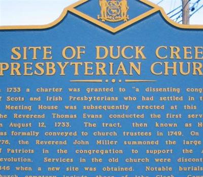 Duck Creek Presbyterian Churchyard on Sysoon