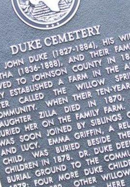 Duke Cemetery on Sysoon
