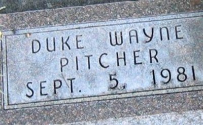 Duke Wayne Pitcher on Sysoon