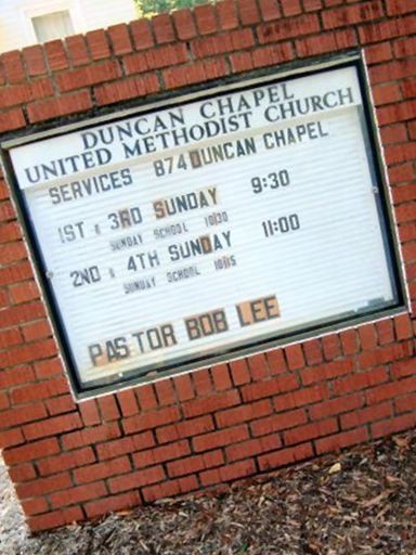 Duncan Chapel United Methodist Church Cemetery on Sysoon