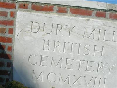 Dury Mill British Cemetery on Sysoon