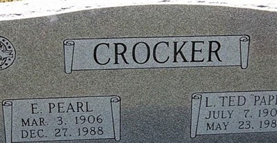 E Pearl Crocker on Sysoon