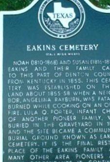 Eakins Cemetery on Sysoon