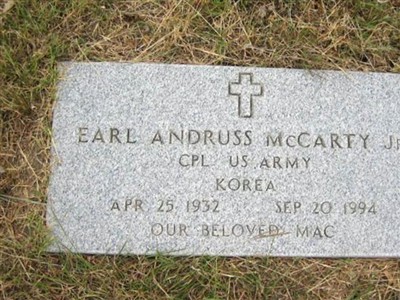 Earl Andruss McCarty, Jr on Sysoon