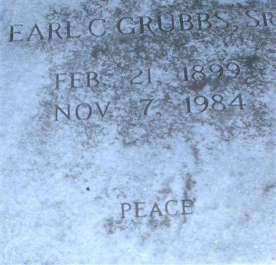Earl C Grubbs, Sr on Sysoon