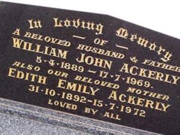 Edith Emily Ann Ledger Ackerley on Sysoon