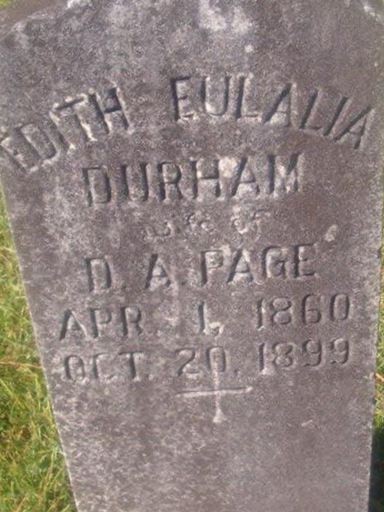 Edith Eulalia Durham Page on Sysoon