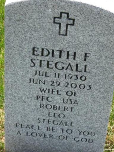 Edith F Stegall on Sysoon