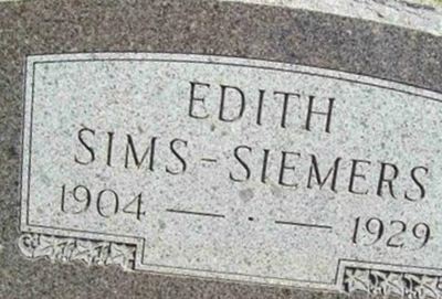 Edith Fern Ruby Sims Siemers on Sysoon