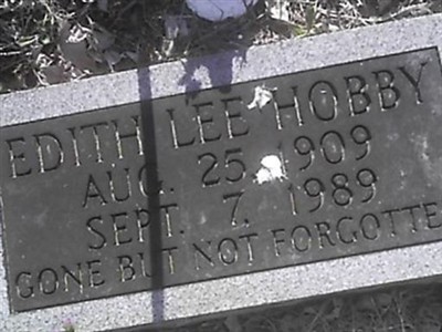 Edith Lowery Hobby on Sysoon