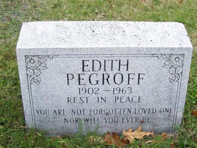 Edith Pegroff on Sysoon