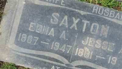 Edna A Saxton on Sysoon