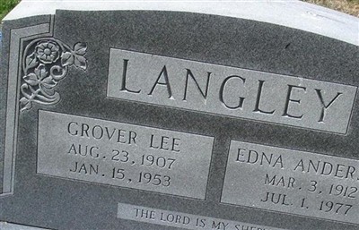 Edna Anderson Langley on Sysoon