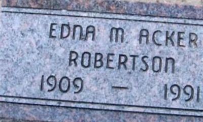 Edna M. Acker Robertson on Sysoon
