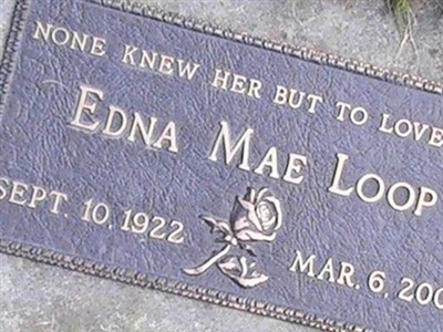 Edna Mae Loop on Sysoon