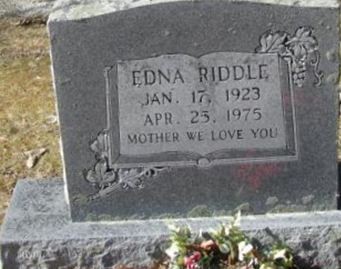 Edna Mae O'Shields Riddle on Sysoon