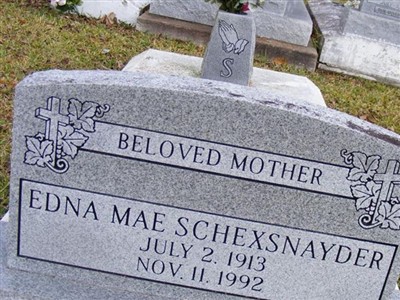 Edna Mae Schexsnayder on Sysoon