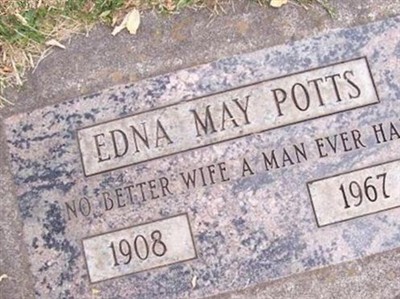 Edna May Unknown Potts on Sysoon