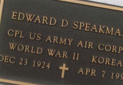 Edward D Speakman on Sysoon