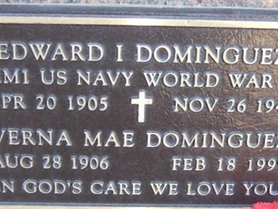 Edward I Dominguez on Sysoon
