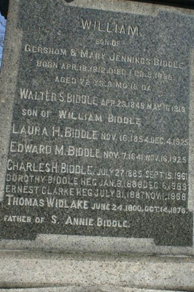 Edward M. Biddle on Sysoon
