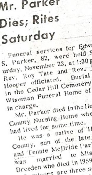 Edward S "Edd" Parker on Sysoon
