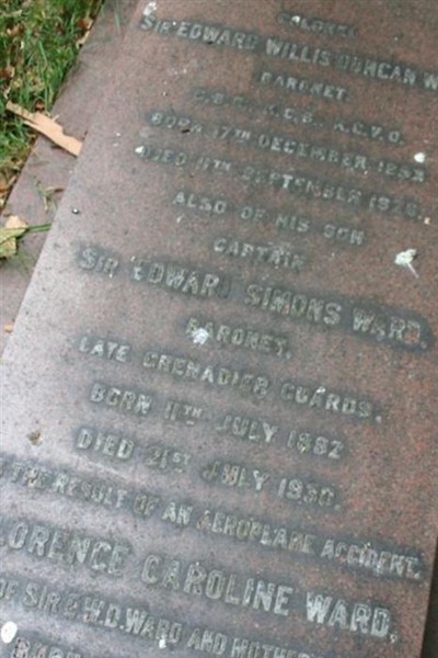 Sir Edward Willis Duncan Ward on Sysoon