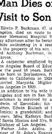 Edwin Pierson Buckman on Sysoon