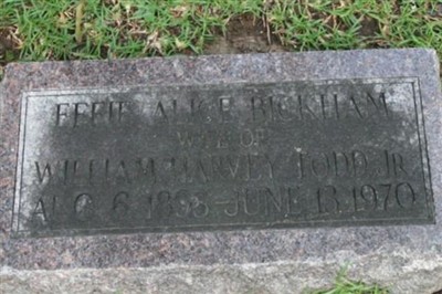 Effie Alice Bickham Todd on Sysoon