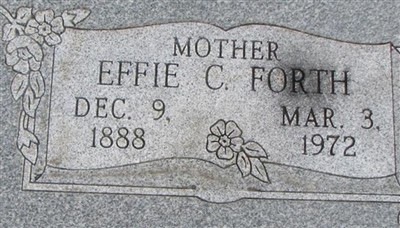 Effie C. Forth on Sysoon