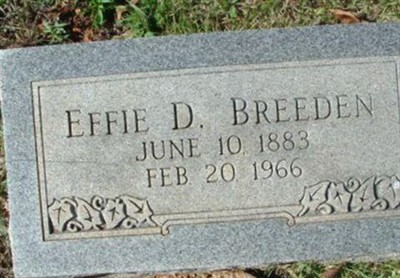 Effie D. Breeden on Sysoon