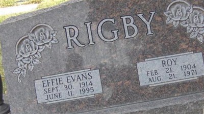 Effie Evans Rigby Cargeeg on Sysoon