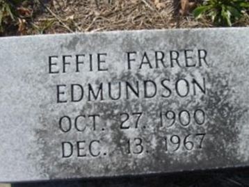 Effie Farrer Edmundson on Sysoon