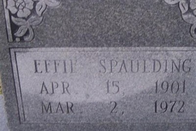 Effie Spaulding on Sysoon