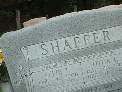 Effie Taylor Shaffer on Sysoon